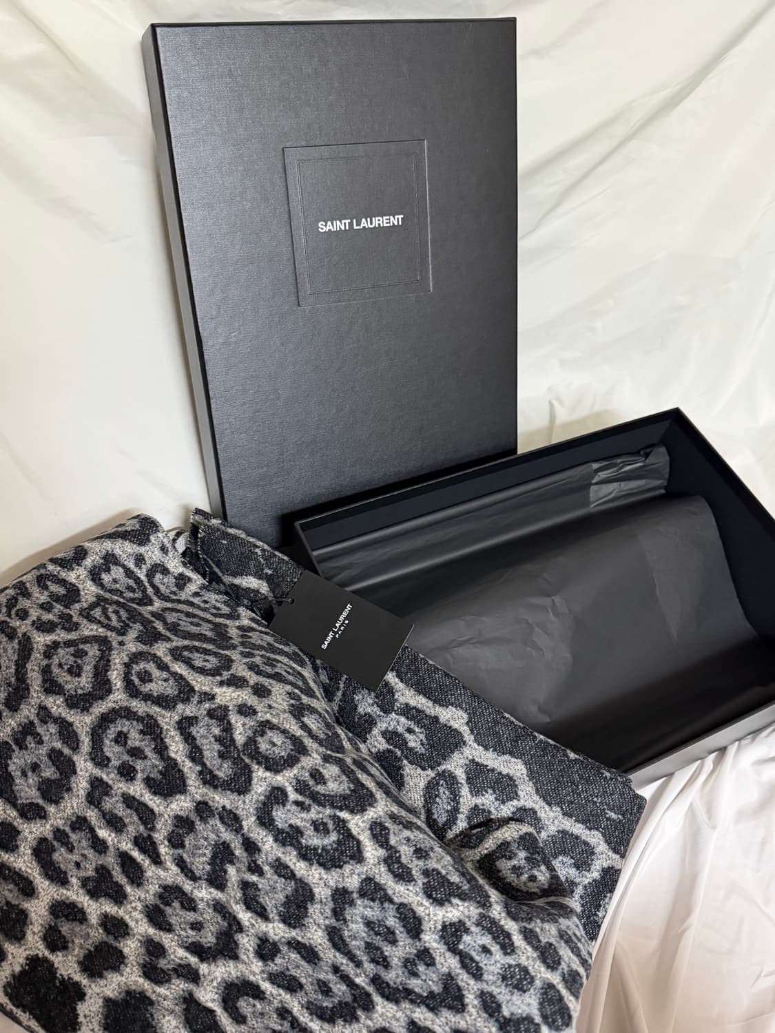 생로랑 레오파드 파리 익스클루시브 울 실크 블랭킷 상품이미지7