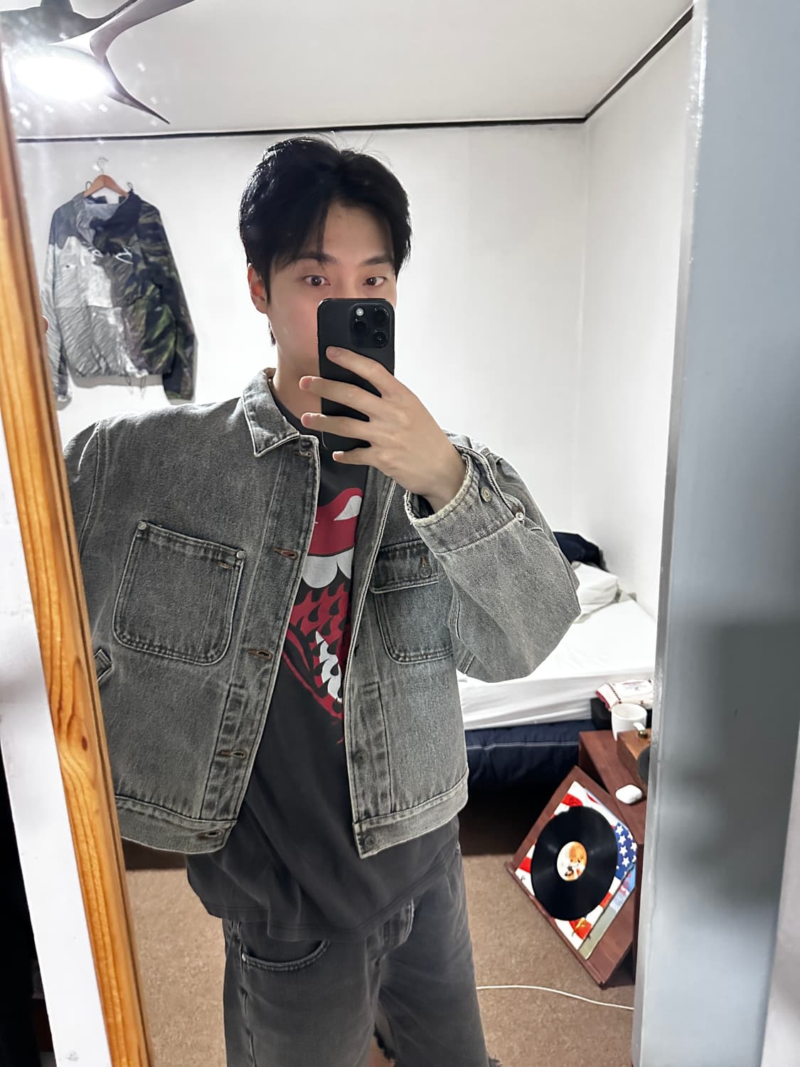 90s usa og polo dungarees denim jacket 상품이미지7
