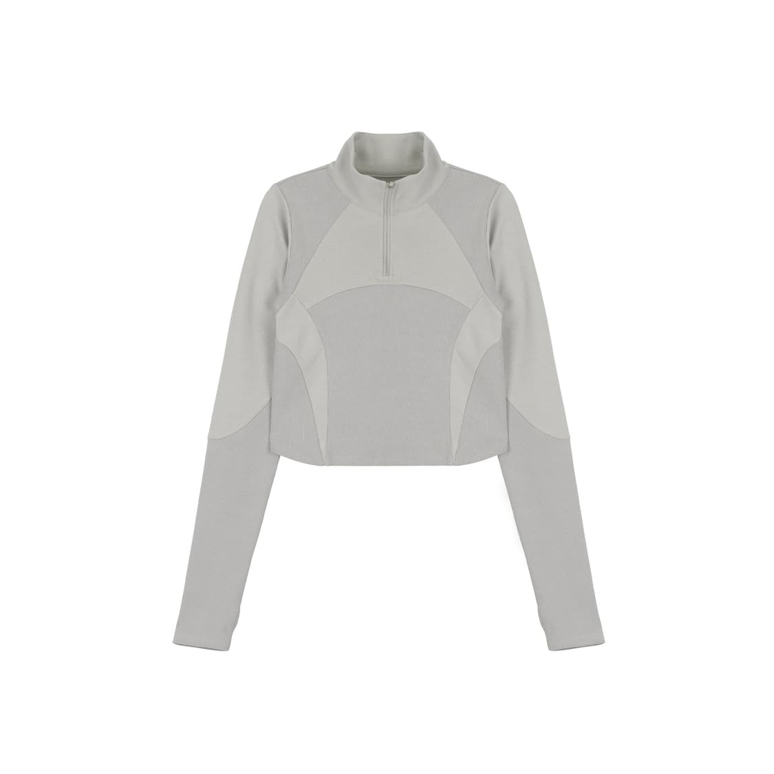 아트오브필드 HALF NECK CROPPED T-SHIRT - BEIGE 상품이미지1