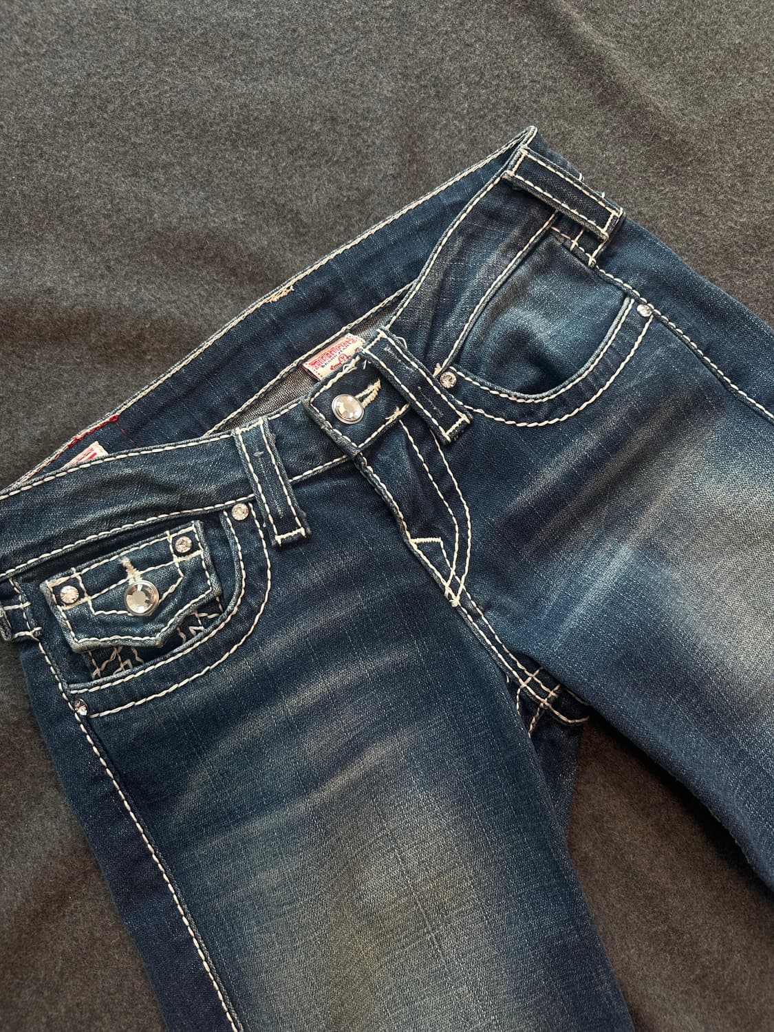 트루릴리전 DISCO BECKY BIG T 부츠컷 데님팬츠 y2k 펑크 상품이미지3