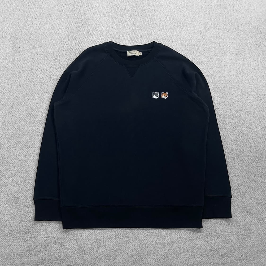 메종키츠네 더블 폭스 크루넥 맨투맨 다크그레이 상품이미지1