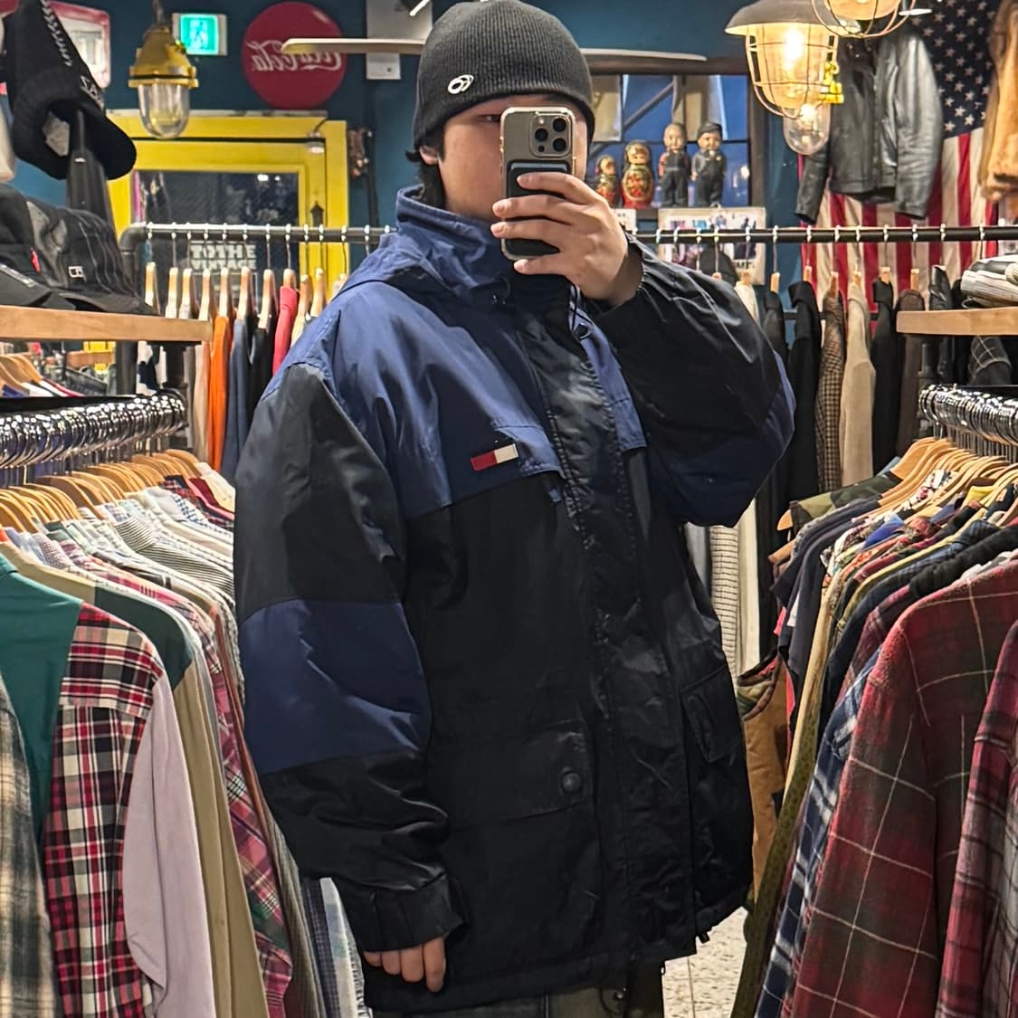 TOMMY HILFIGER 타미힐피거 바람막이 후드 롱 점퍼
 상품이미지2