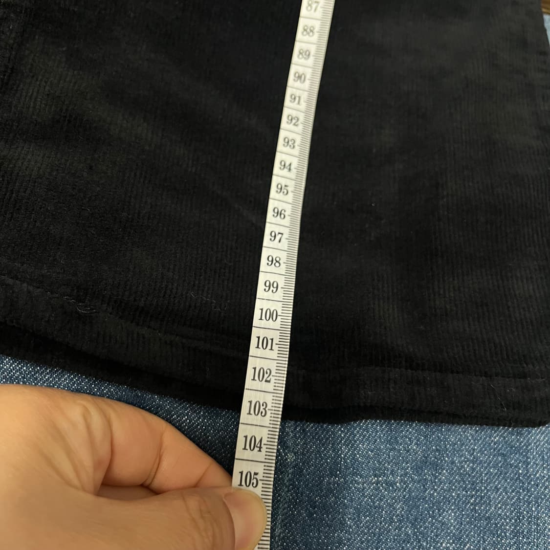 시마론 Cimarron  블랙 코듀로이 부츠컷 팬츠 28 상품이미지7