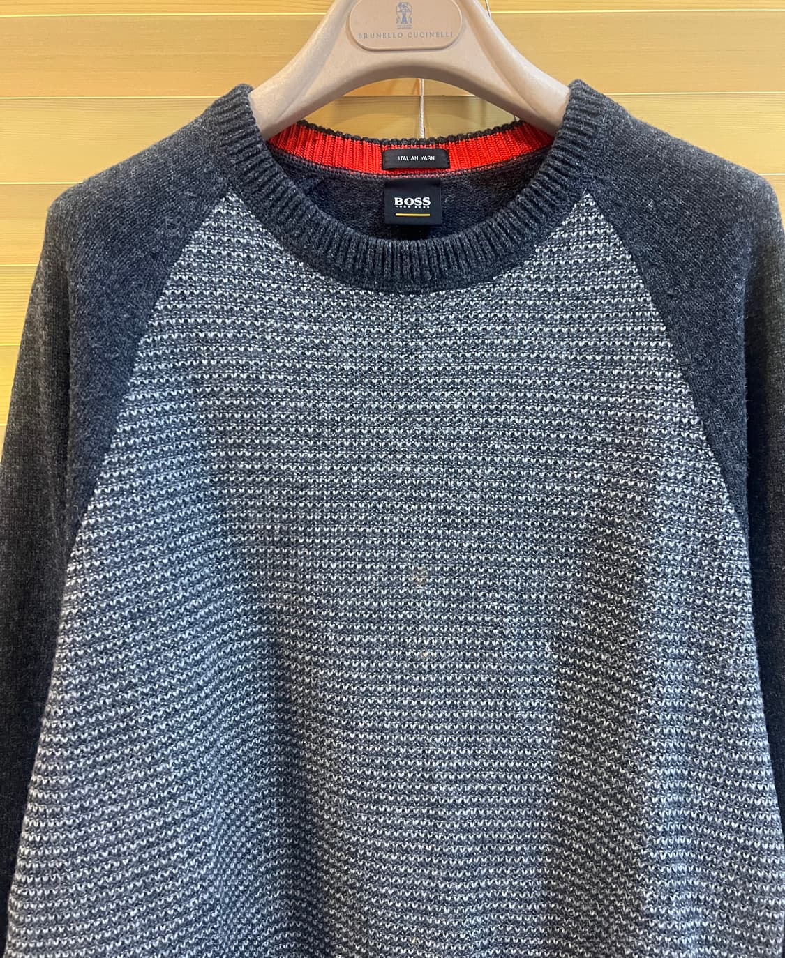 휴고보스 BOSS 남성 그레이 라운드울니트 

 상품이미지2