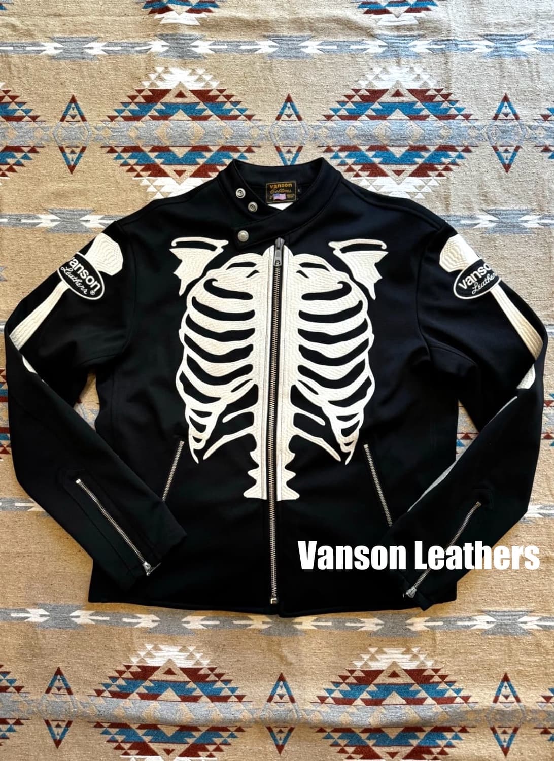 [XL] 밴슨 레더 본 스켈레톤 자켓 상품이미지1