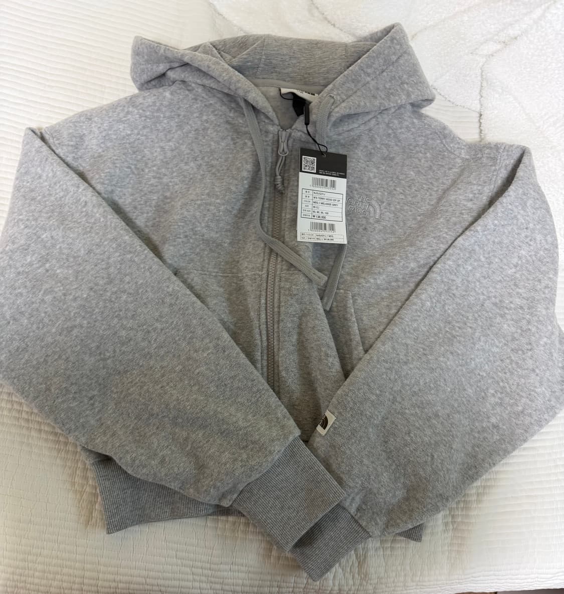 노스페이스 테리후드집업 택ㅇ 그레이L 상품이미지4