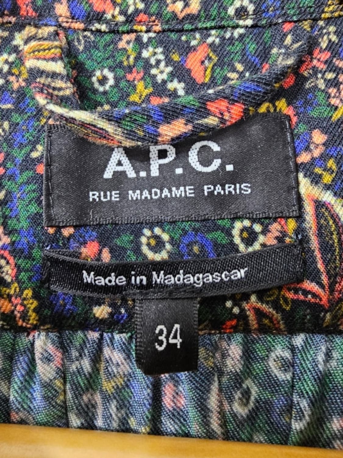 A.P.C. 아페쎄 페이즐리 벨벳 리본 원피스 55 상품이미지9