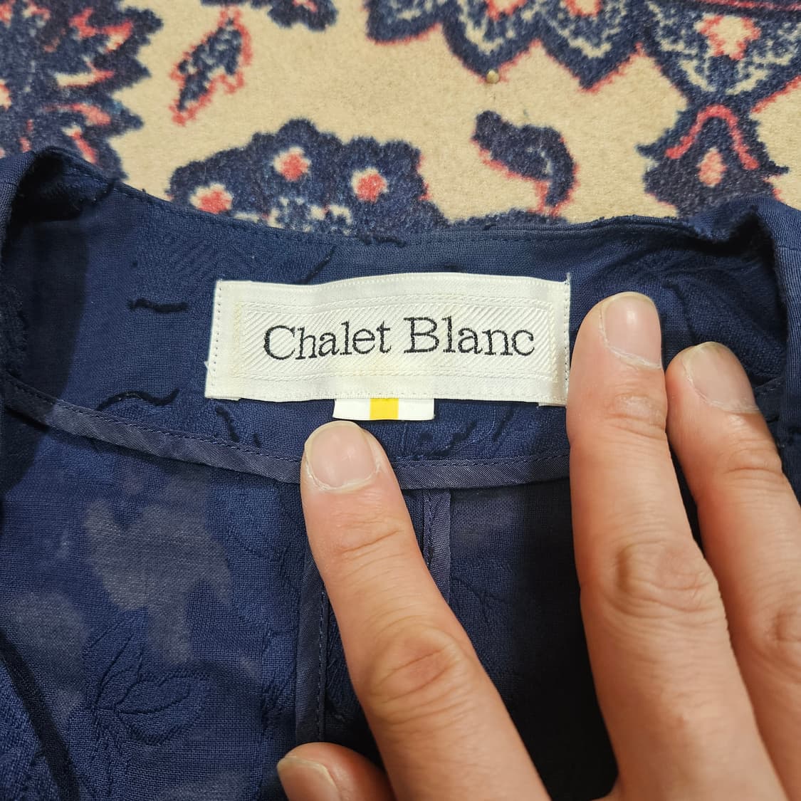 Chalet Blanc in Japan 파워숄더 시스루 숏 반팔 자켓  상품이미지8