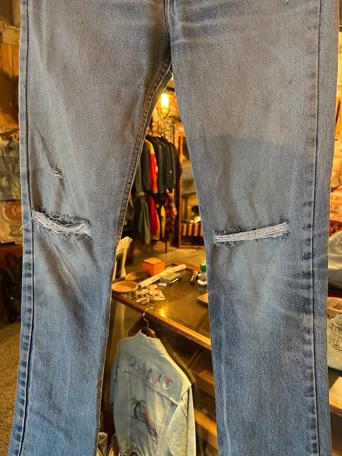 90s USA 빈티지 리바이스 517 오렌지탭 부츠컷 데님 팬츠 상품이미지3