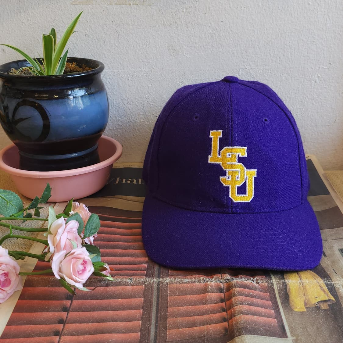 90s 빈티지 모자 미국 대학 스포츠 팀 빈티지 울캡 lsu tigers 상품이미지7