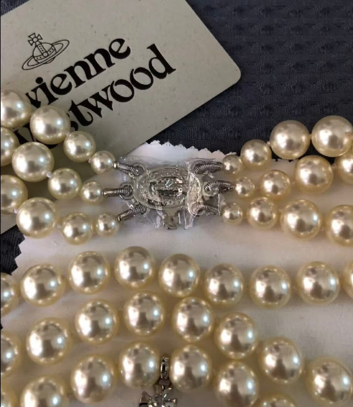 비비안웨스트 아카이브 3단 레이어 진주 펄 초커 목 걸이 상품이미지6