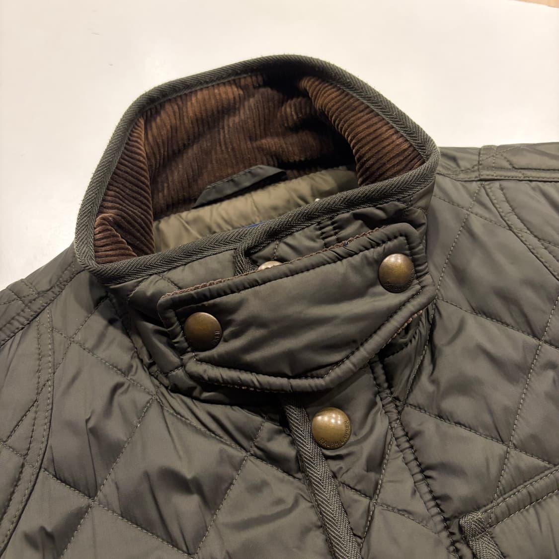[M] 폴로 랄프로렌 퀼팅 자켓 카키 C410 상품이미지4