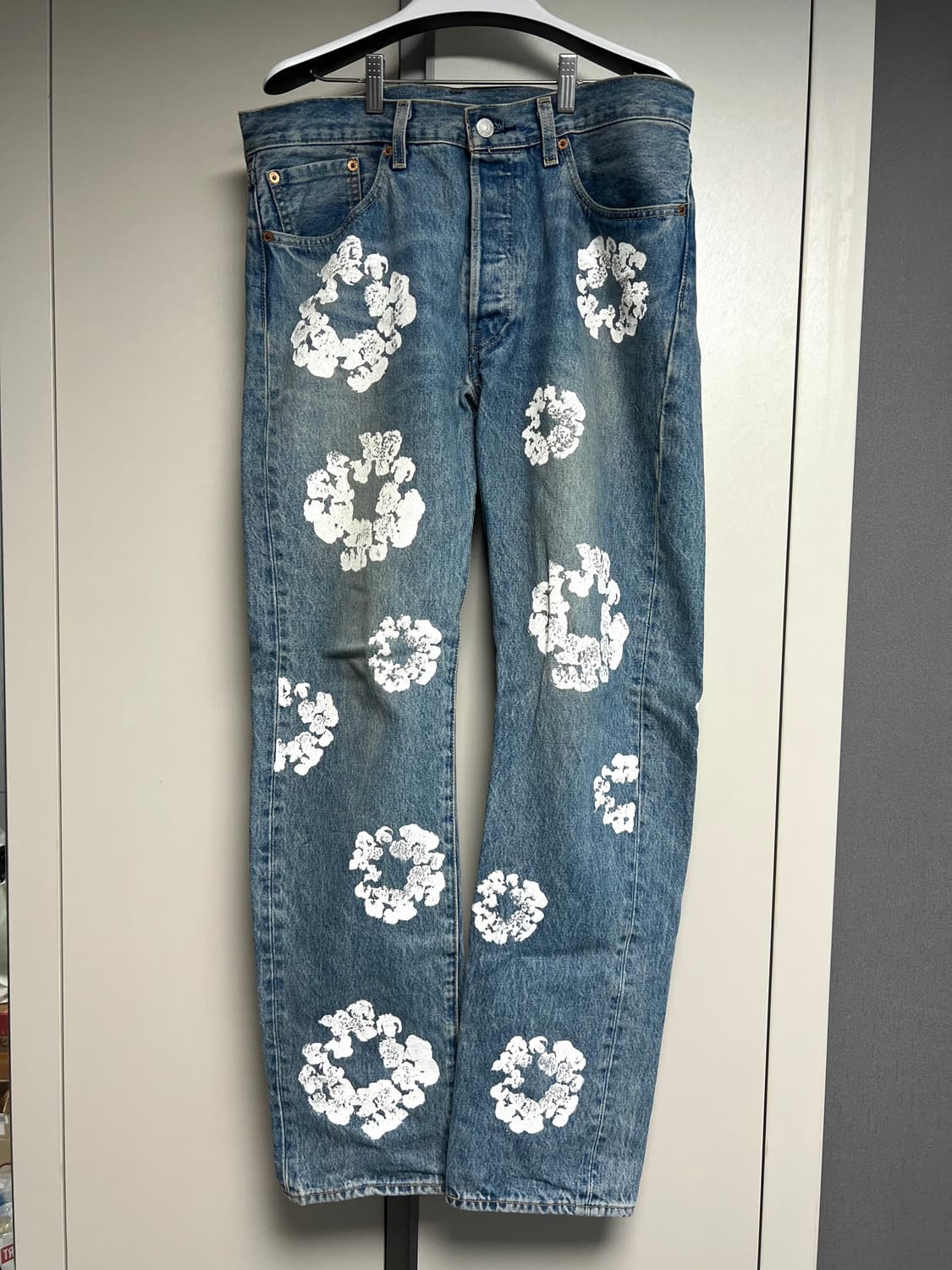 33) 데님티어스 리바이스 501 라이트 워시진 데님 팬츠 상품이미지1