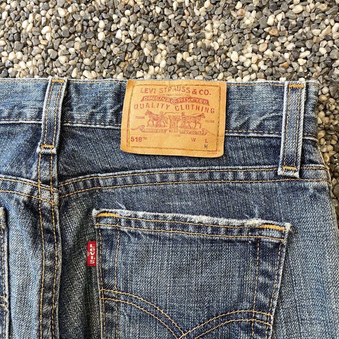 리바이스 518 슈퍼 로우 부츠컷 데님 made in USA (28) 상품이미지4