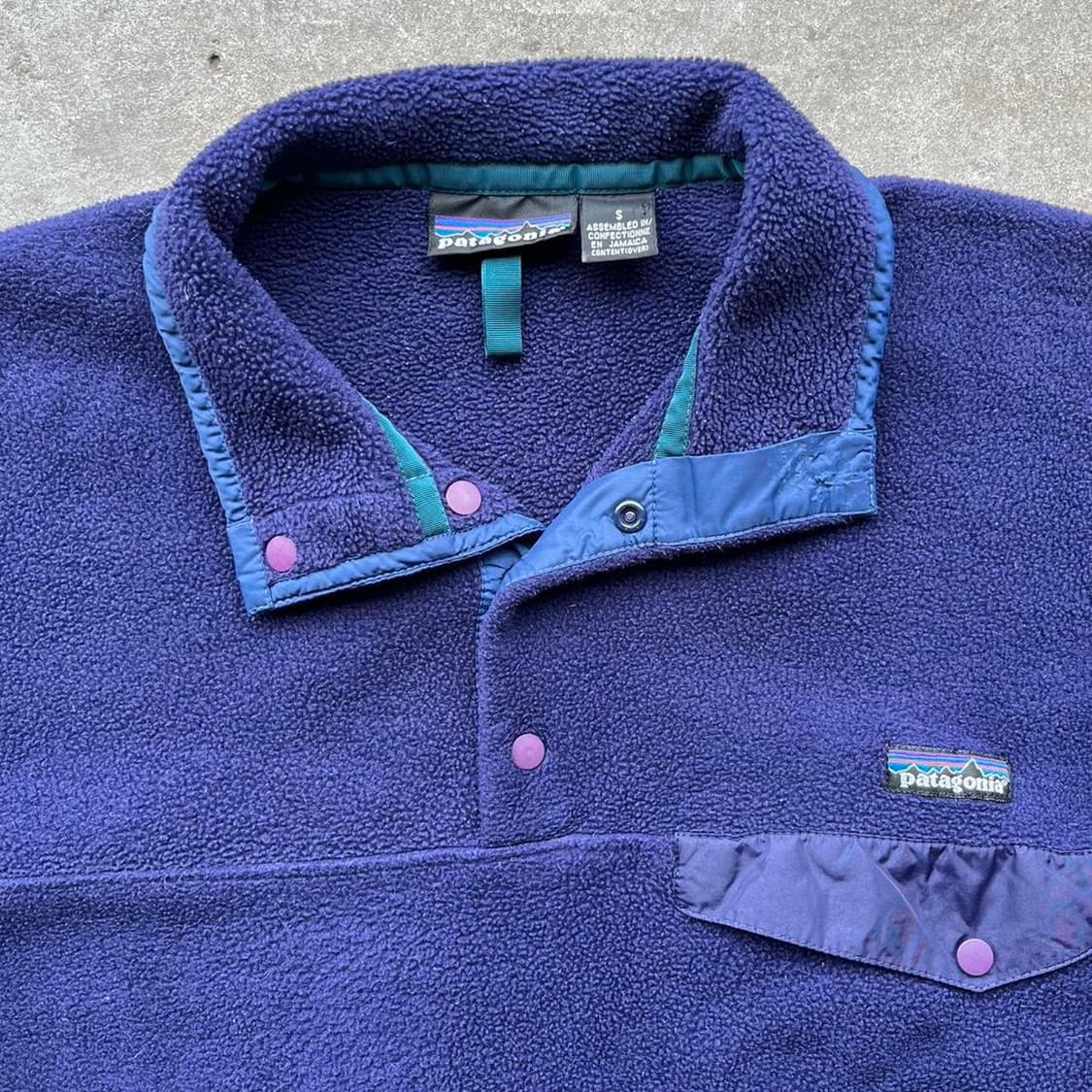 90s 자메이카 파타고니아 신칠라 스냅-T 퍼플 상품이미지2