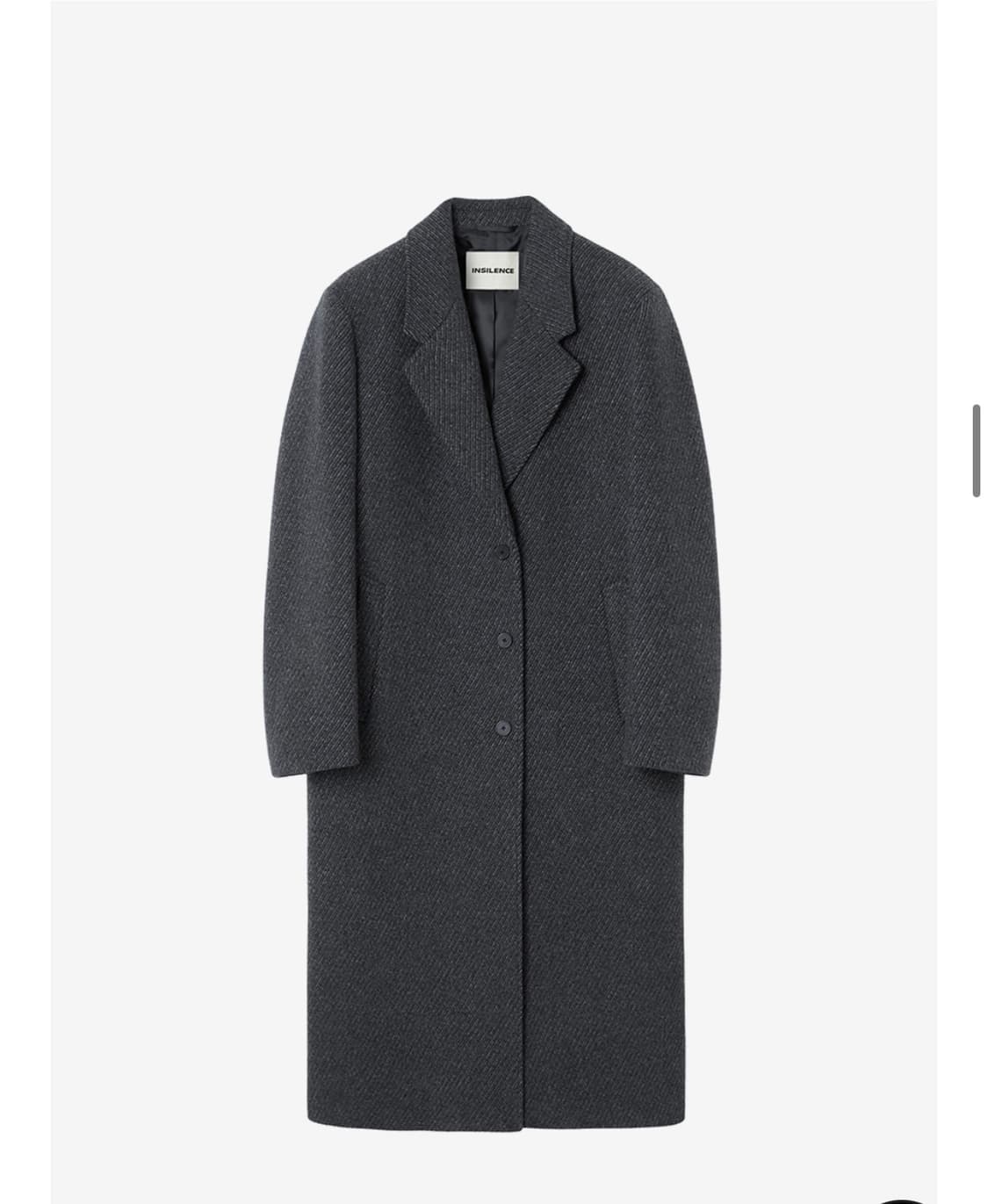 인사일런스우먼 클래식 맥시 코트 CHARCOAL 상품이미지2