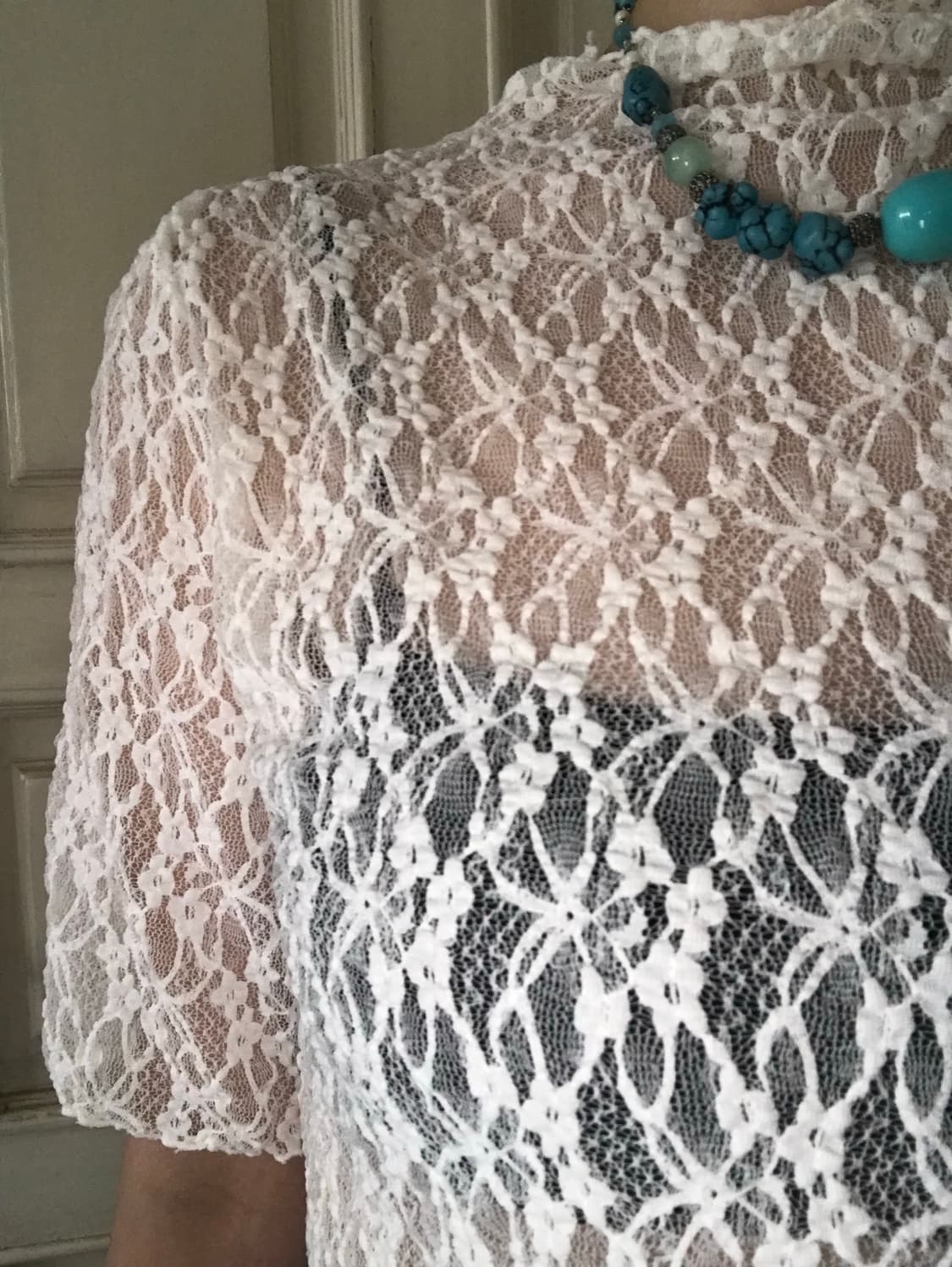 vintage lace see-through top 상품이미지5