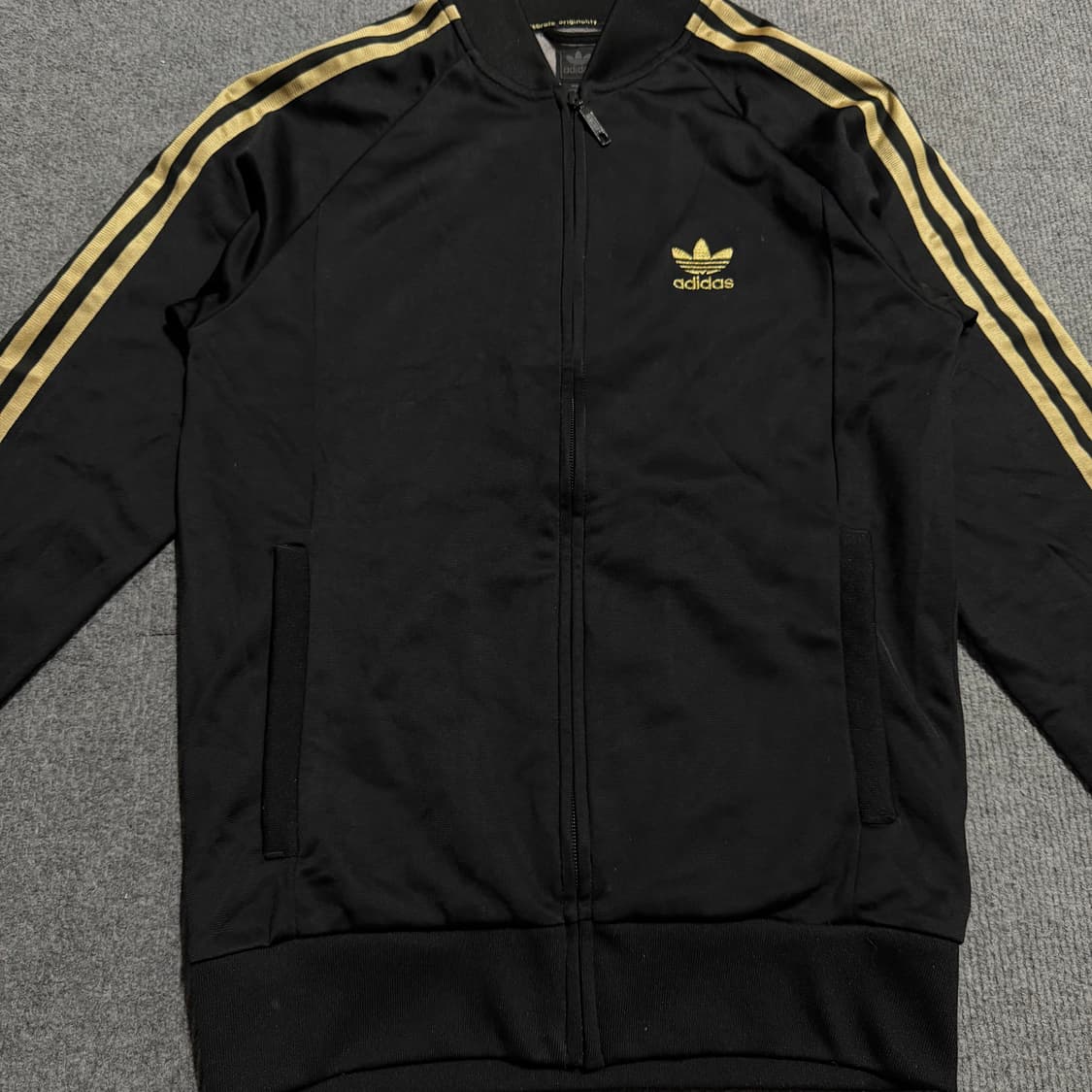 아디다스 블랙/골드 져지 집업 105 상품이미지2