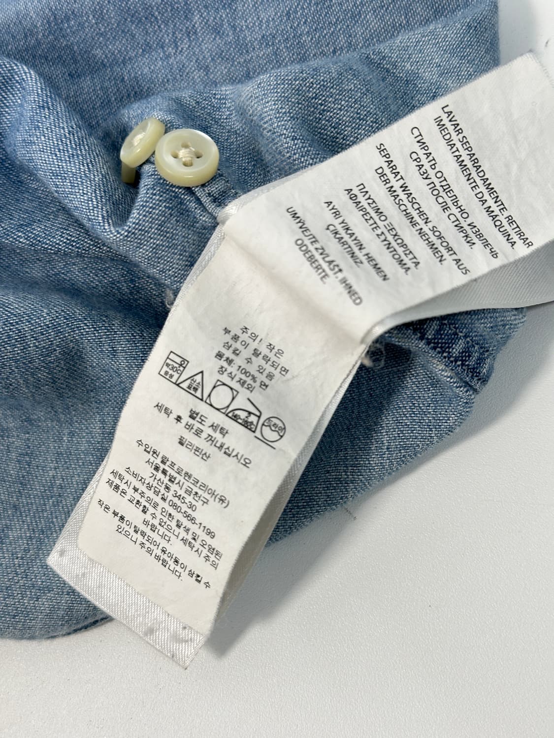 폴로 샴브레이 신형 셔츠  상품이미지5