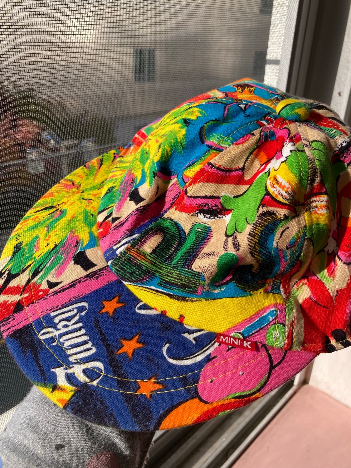 레인보우 페인팅 패턴 캠프캡 상품이미지2