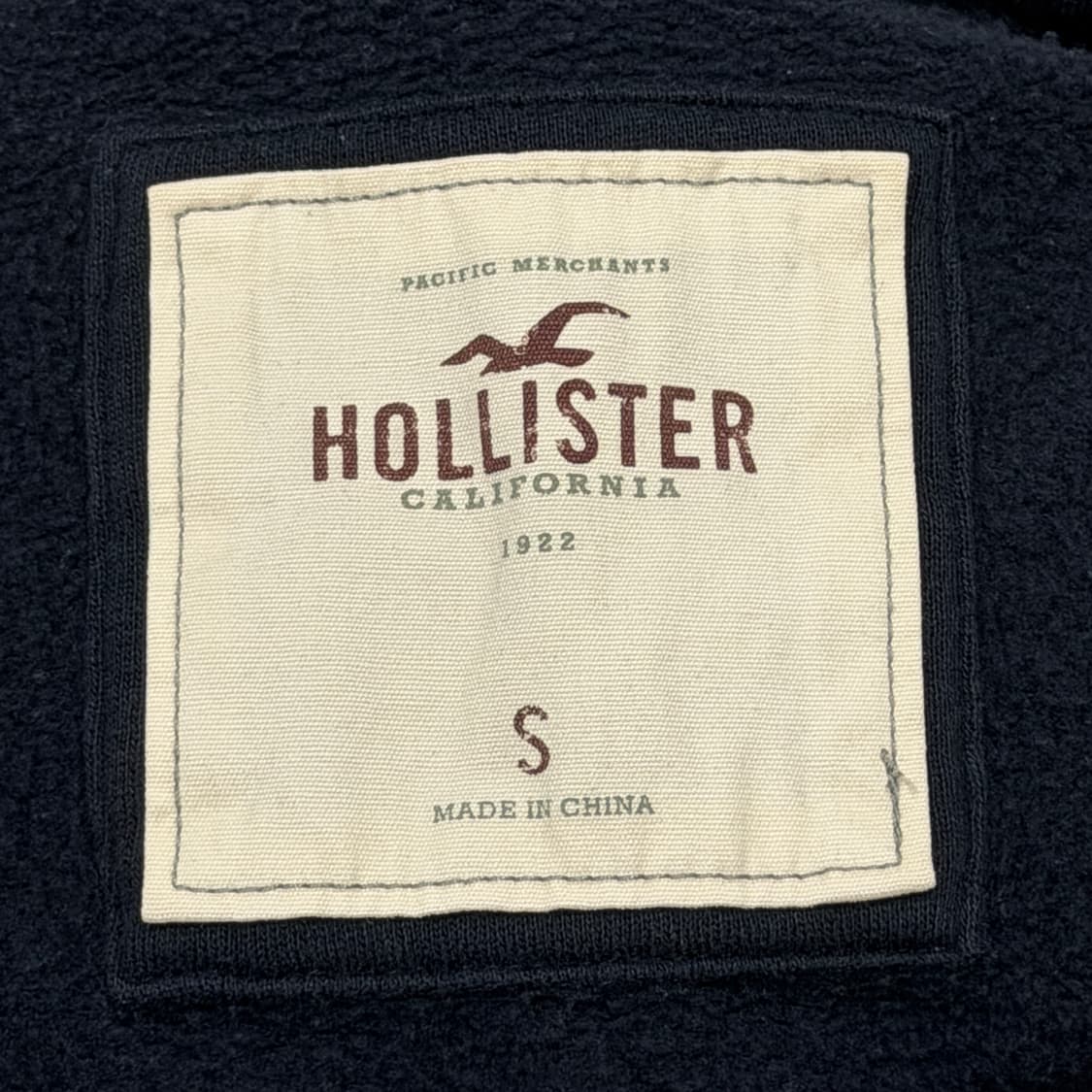 홀리스터 빈티지 딱붙핏 스펠로고 Y2K 후드집업 자켓 네이비 S 상품이미지4