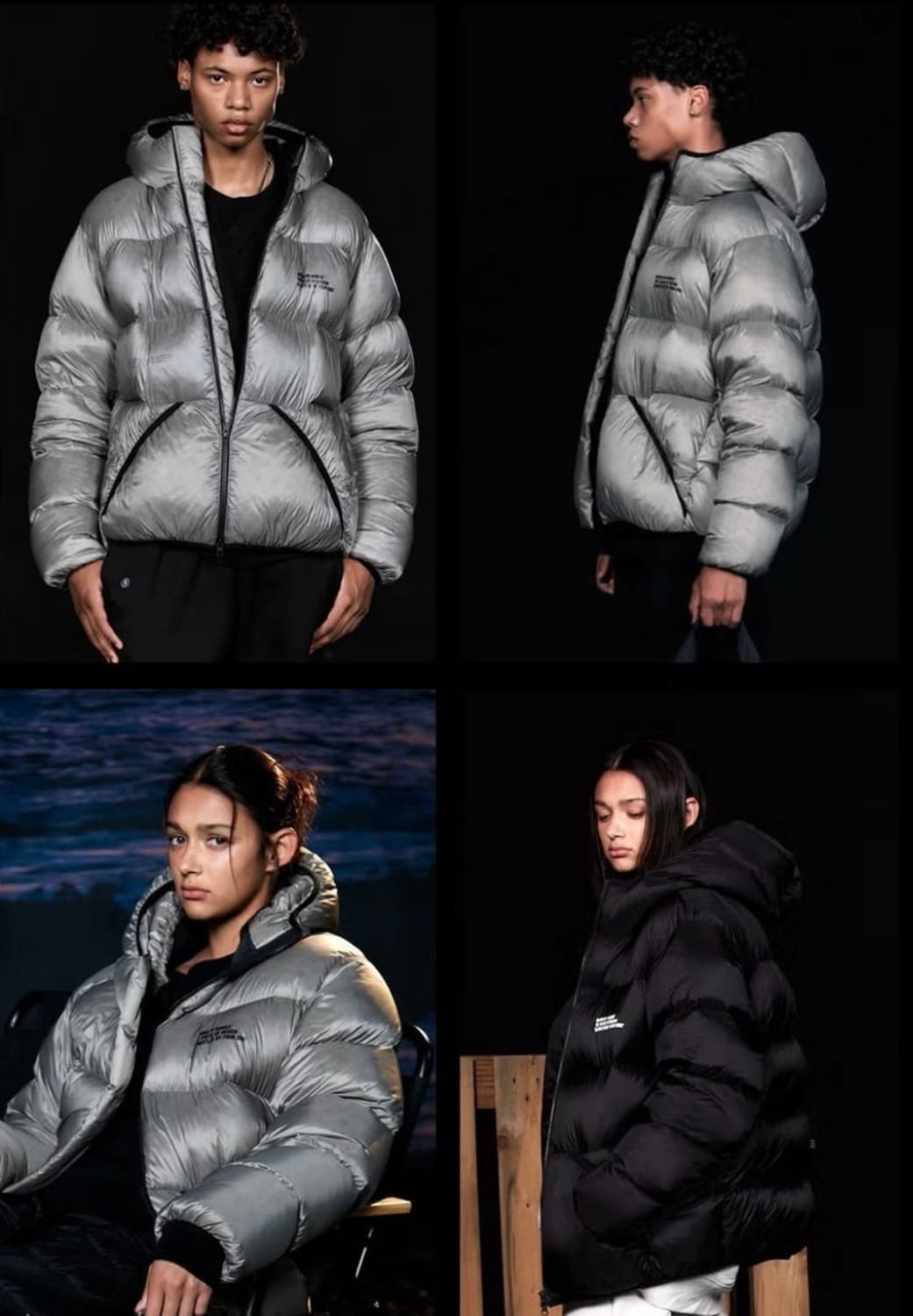 브루클린웍스 다운타운 덕다운 패딩 그레이 M 상품이미지4