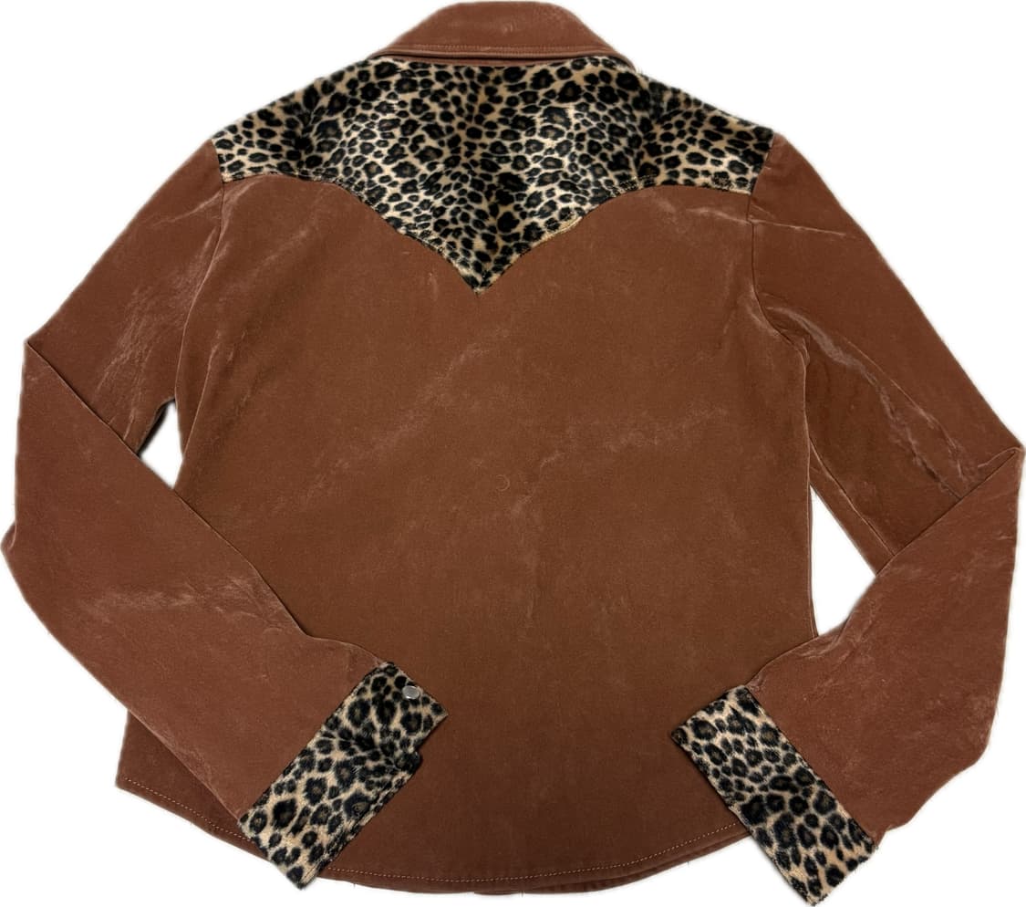 빈티지 레오파드 벨벳 셔츠 상품이미지2