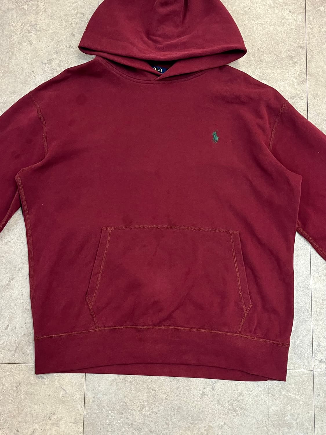 폴로 랄프로렌 기모 후드티 버건디 L #csz2368 상품이미지6