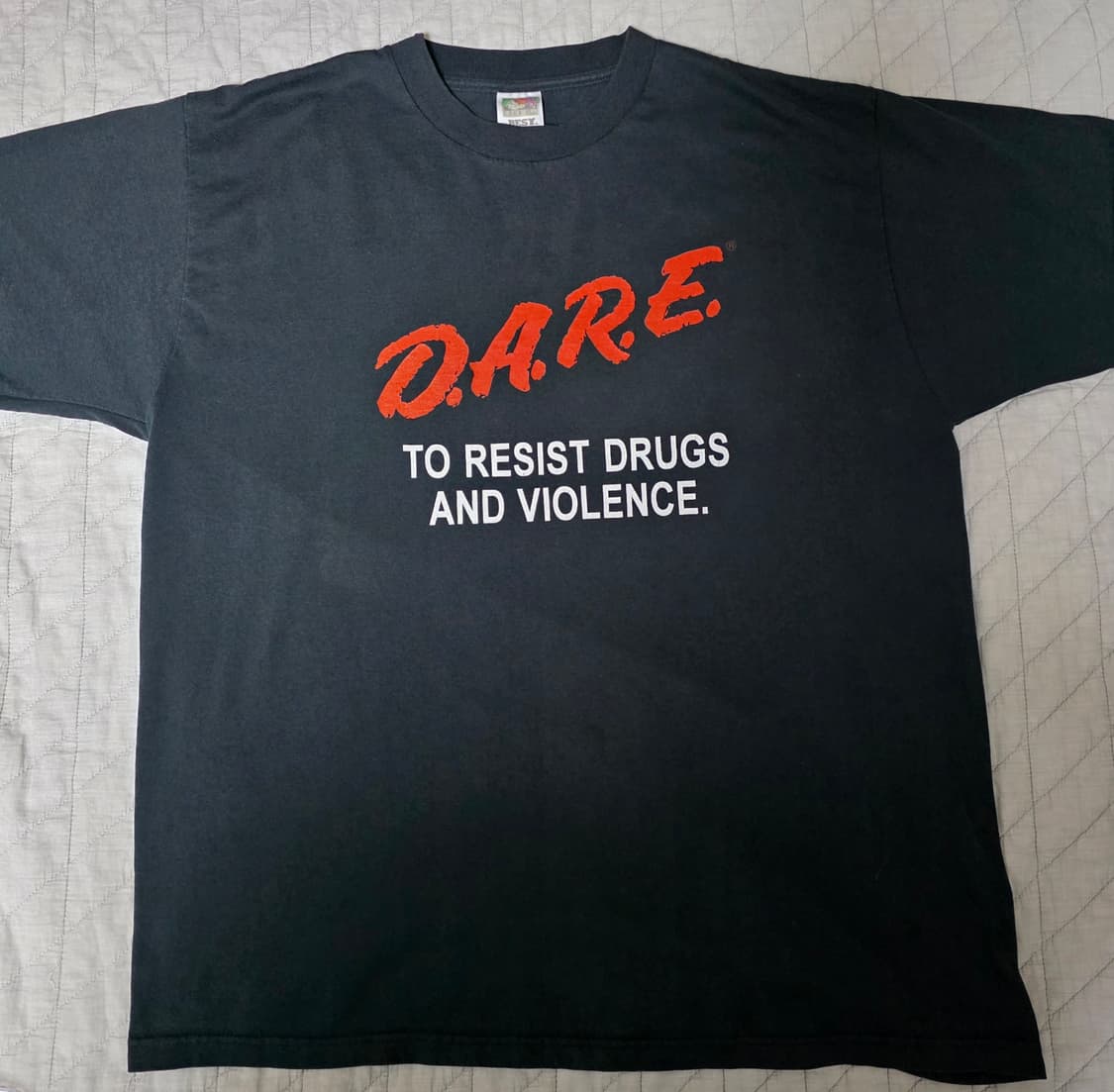 [XL] 90s 빈티지 DARE 티셔츠 블랙 ver. 후룻3 상품이미지1