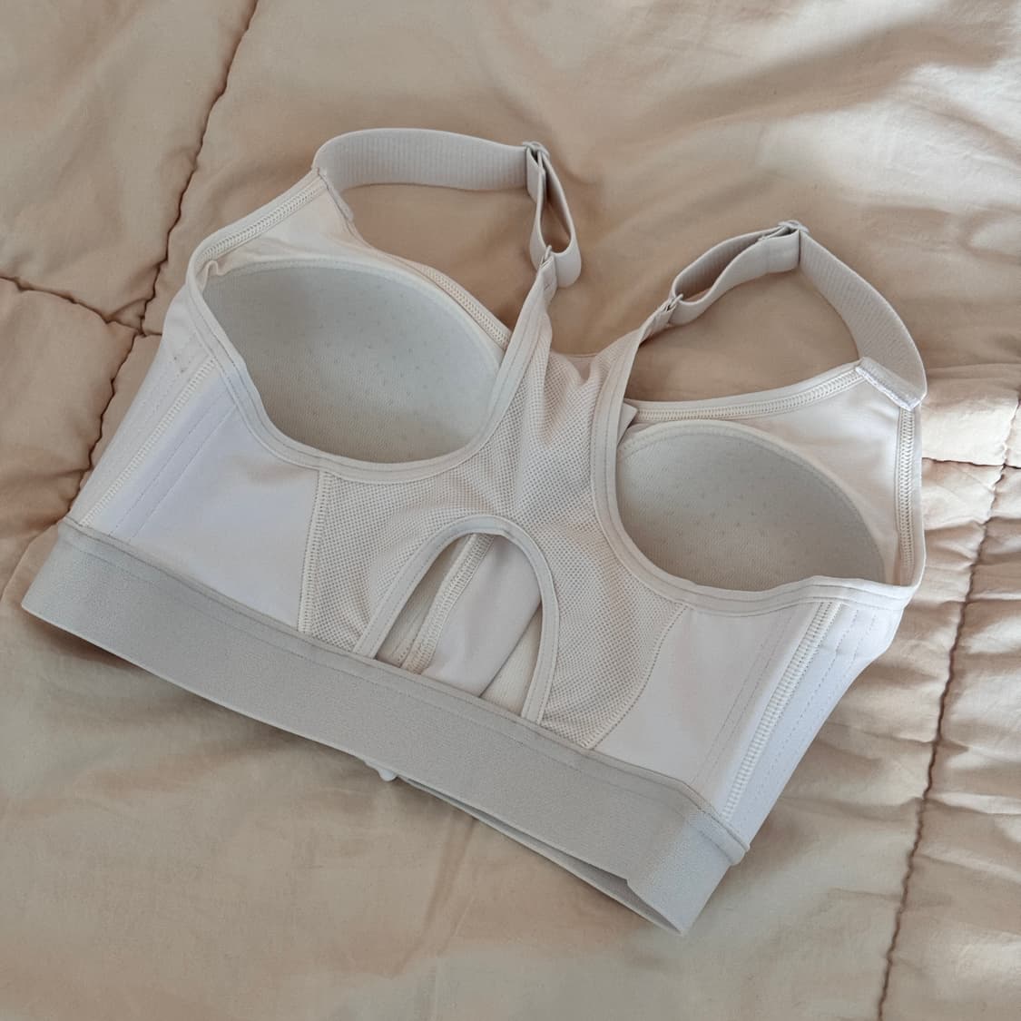 컴포트랩 하이서포트 집업 스포츠브라 단품 _ 아이보리 상품이미지5