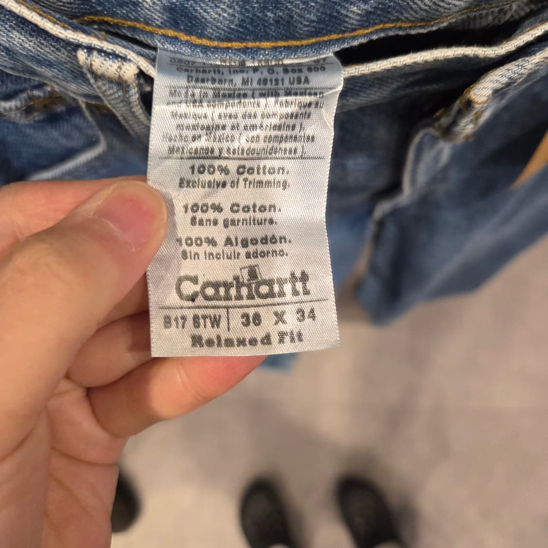 칼하트 B17 릴렉스드 핏 청바지 carhartt 36인치 상품이미지5
