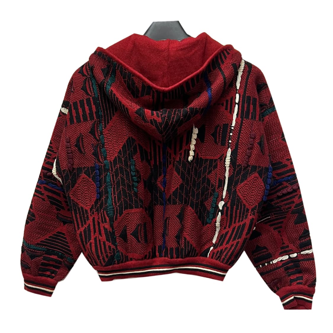 90s MB LINE 에스닉 케이블 니트 후드 집업 95 상품이미지2