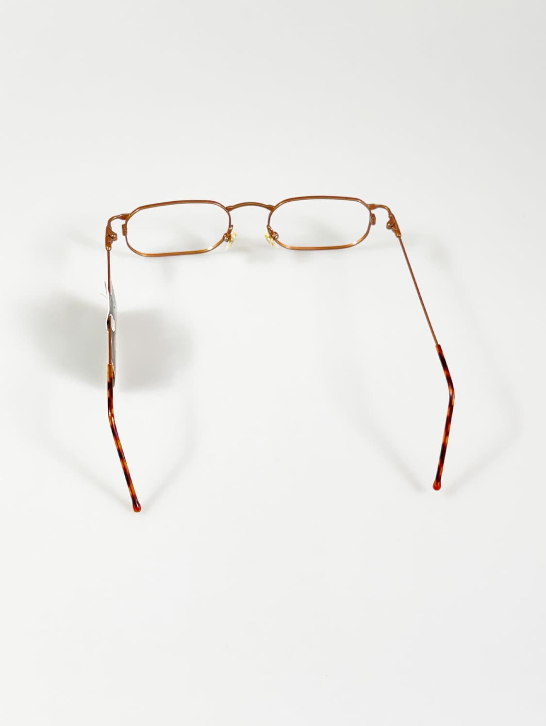 90s OTIC 슬림 스퀘어 메탈 프레임 빈티지 안경 상품이미지5