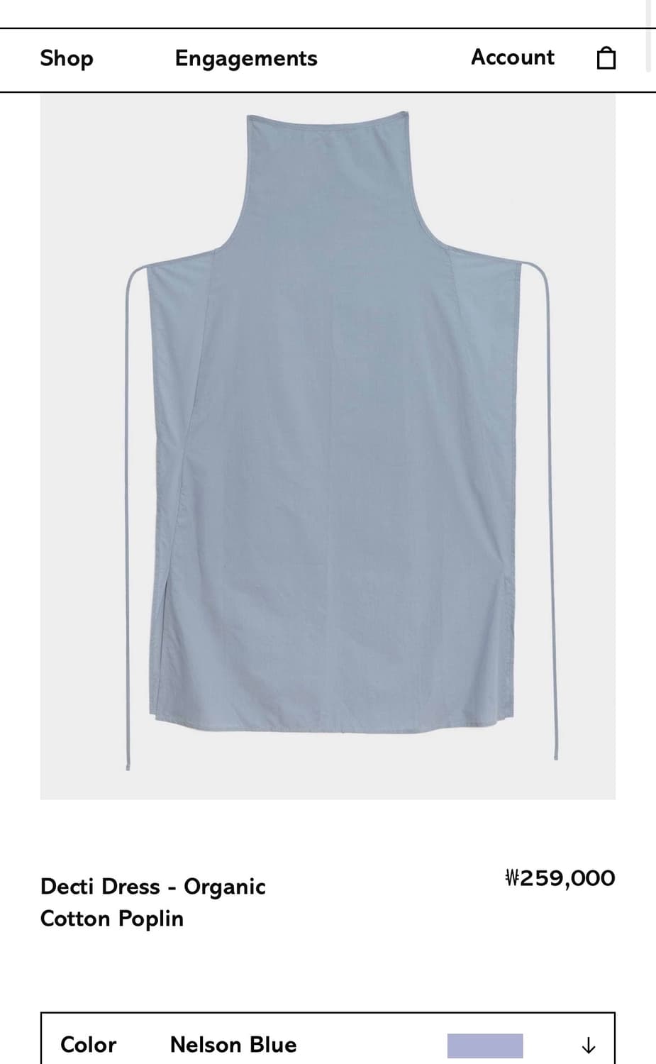 [XS,S,M]베이스레인지 Decti 드레스/넬슨 블루 상품이미지6