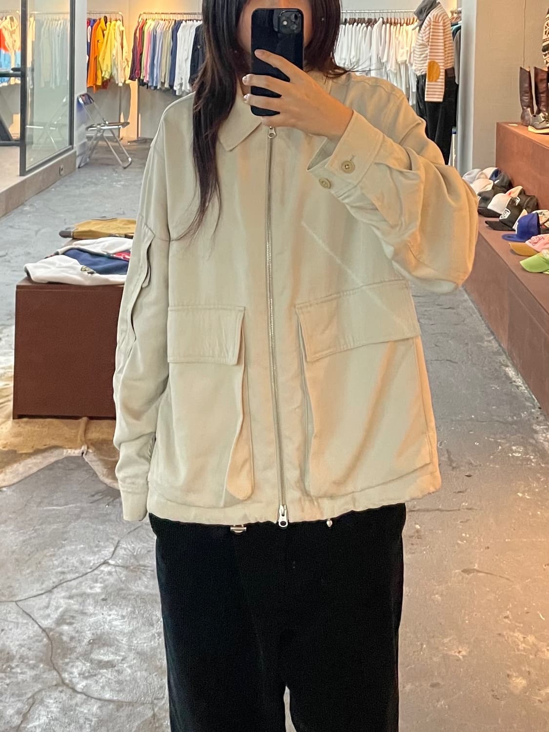 인사일런스 드레이프 블루종 자켓 H460 상품이미지1