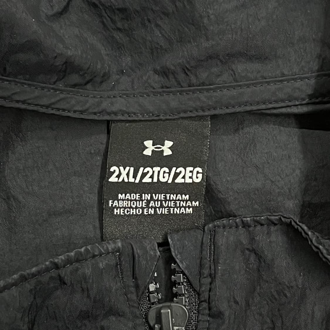 [정품/2XL] 언더아머 블랙 화이트 바람막이 자켓 b15 상품이미지5
