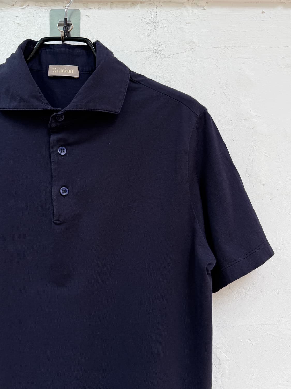 Cruciani 크루치아니 네이비 카라 반팔티 48 상품이미지3