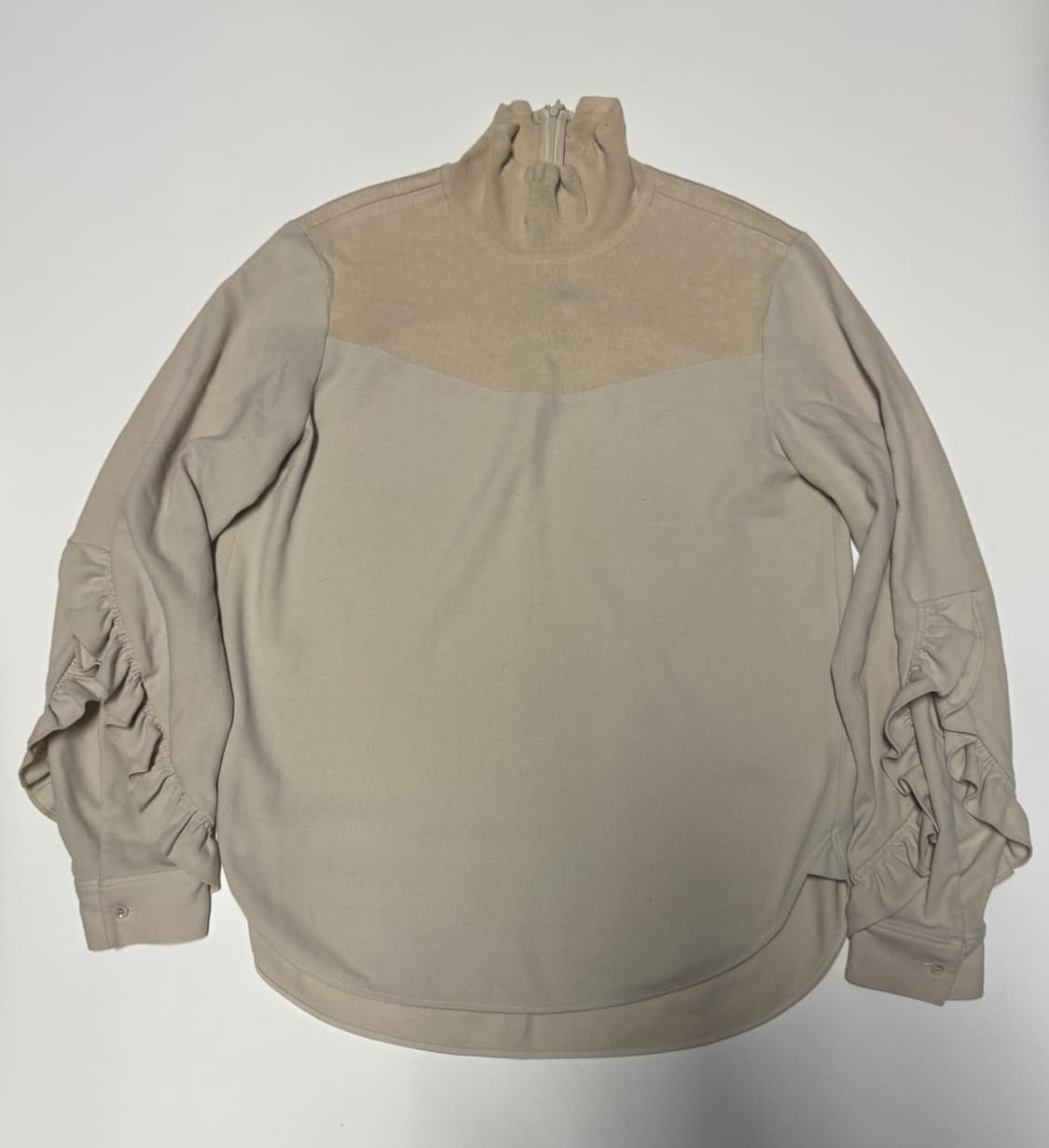 여성 한섬 시스템 풀오버 러플소매 긴팔 블라우스 상품이미지1