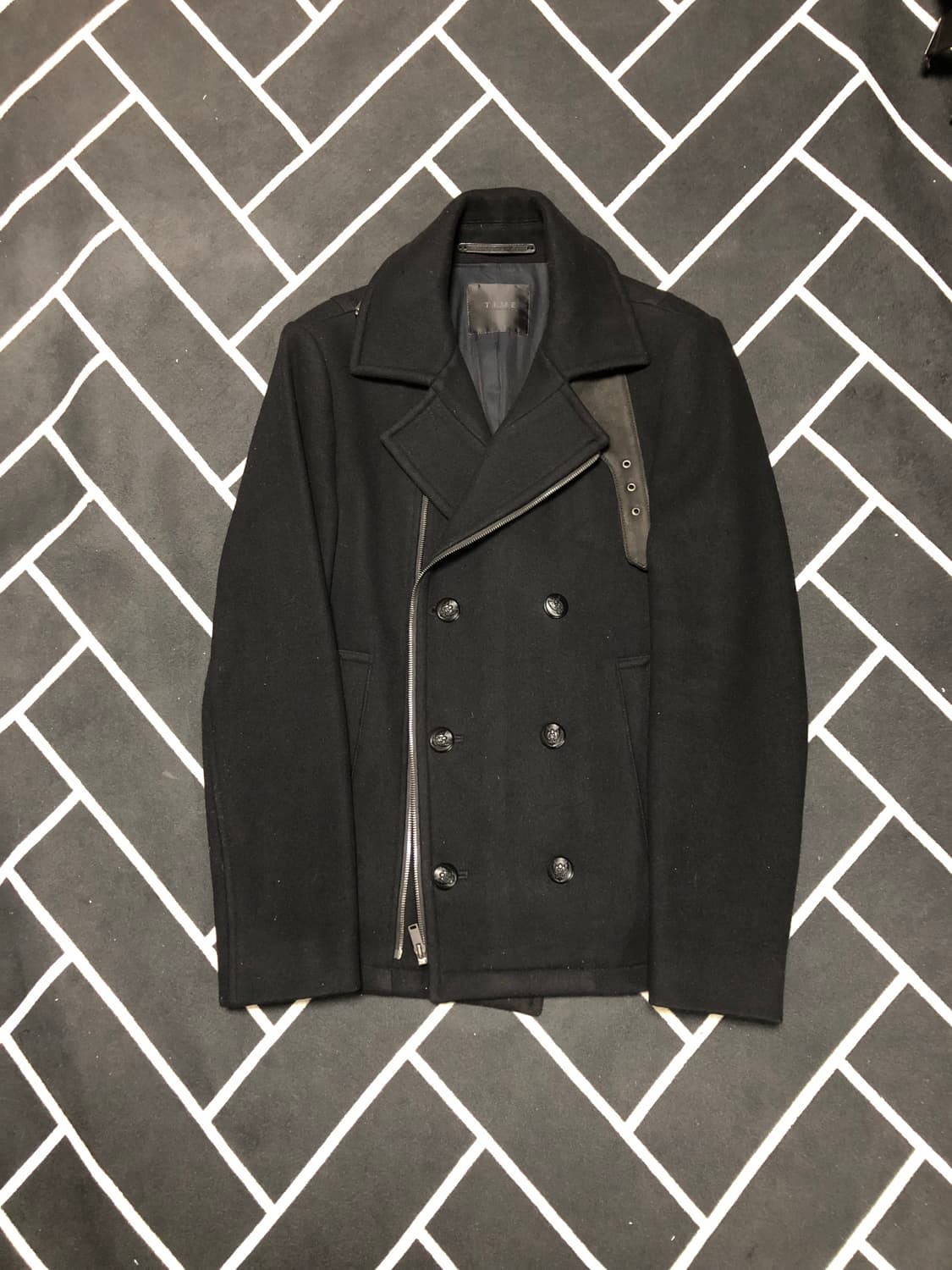 타임옴므 리얼가죽 라이더 무스탕 코트/몽클레어 스톤아일랜드 니트패딩톰포드 상품이미지9