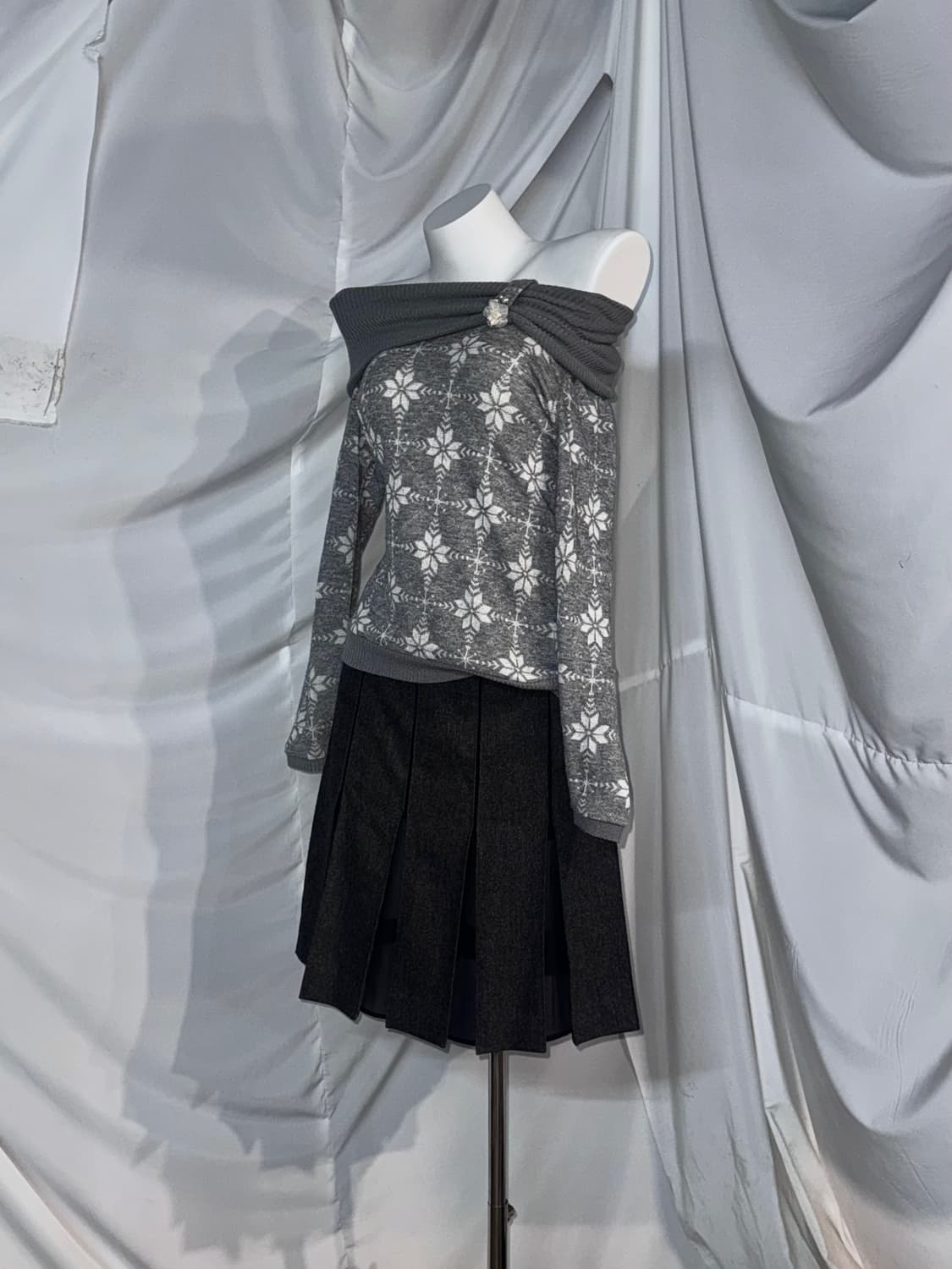 엑시즈팜 사와코깔 폭닥폭닥 겨울 무채색 니혼진 코디세트  상품이미지4