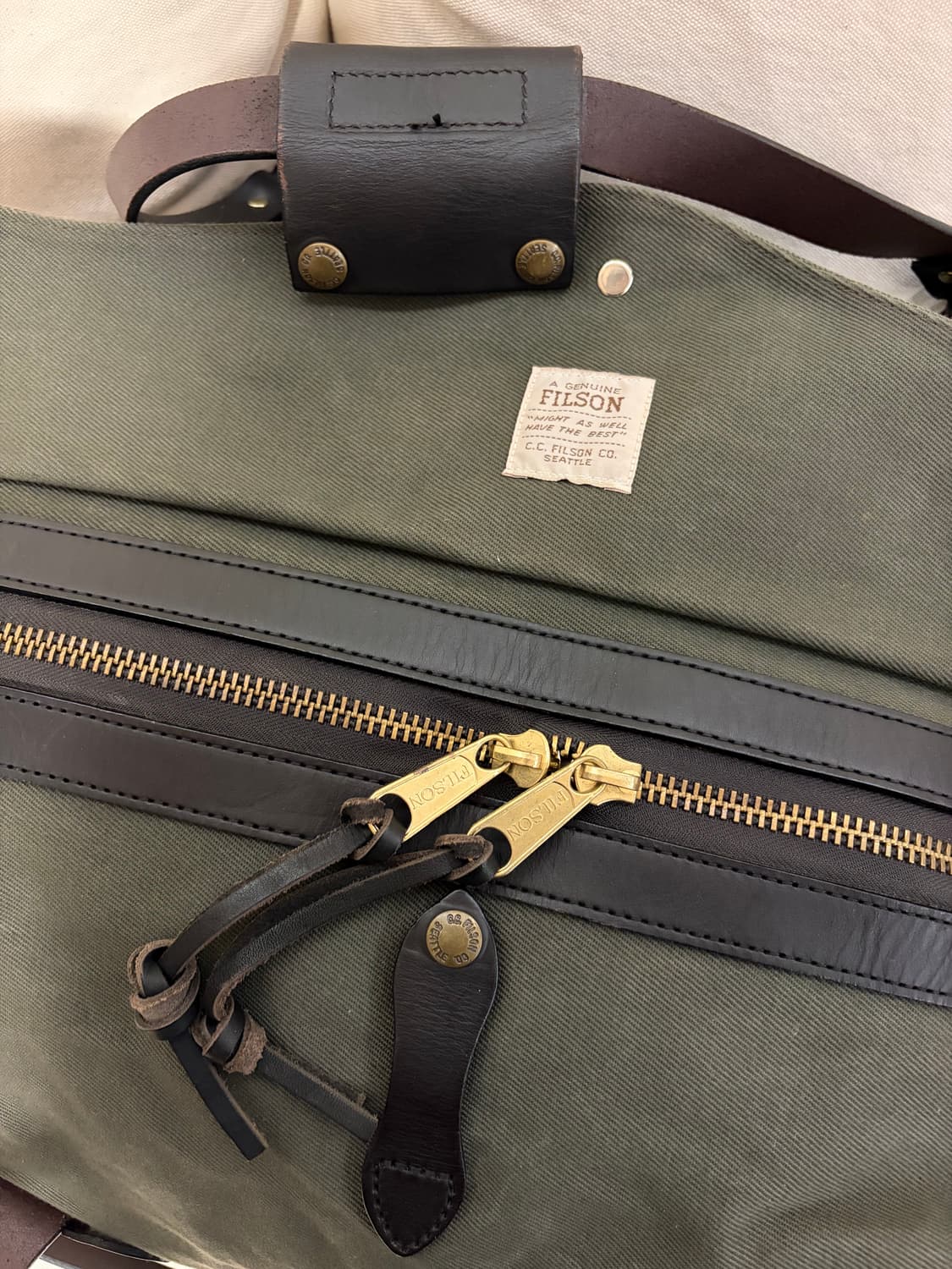 필슨 70222 미디움 더플백 (오터그린 / Made in USA) 상품이미지4