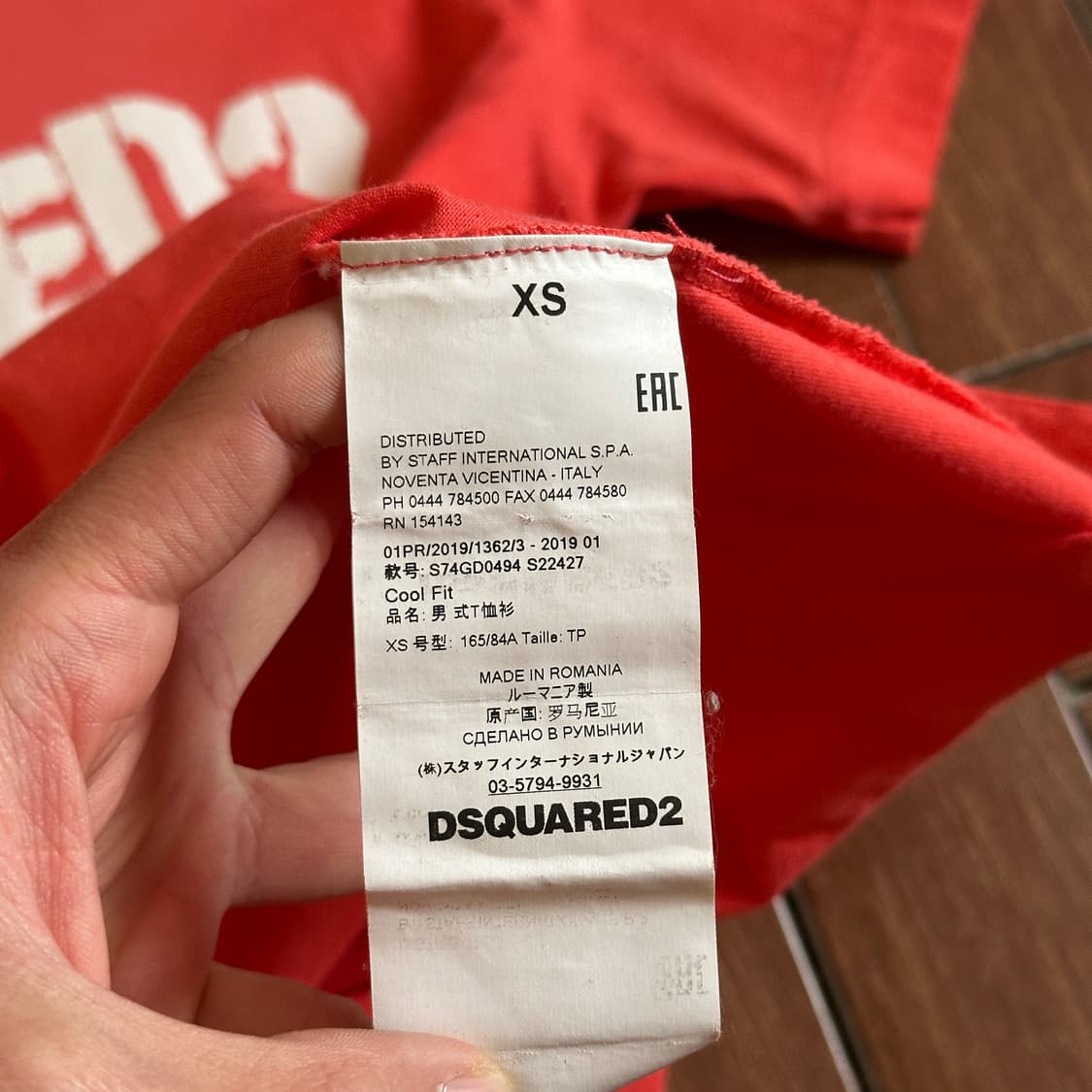 Dsquared2 logo cotton 1/2 tee 상품이미지5