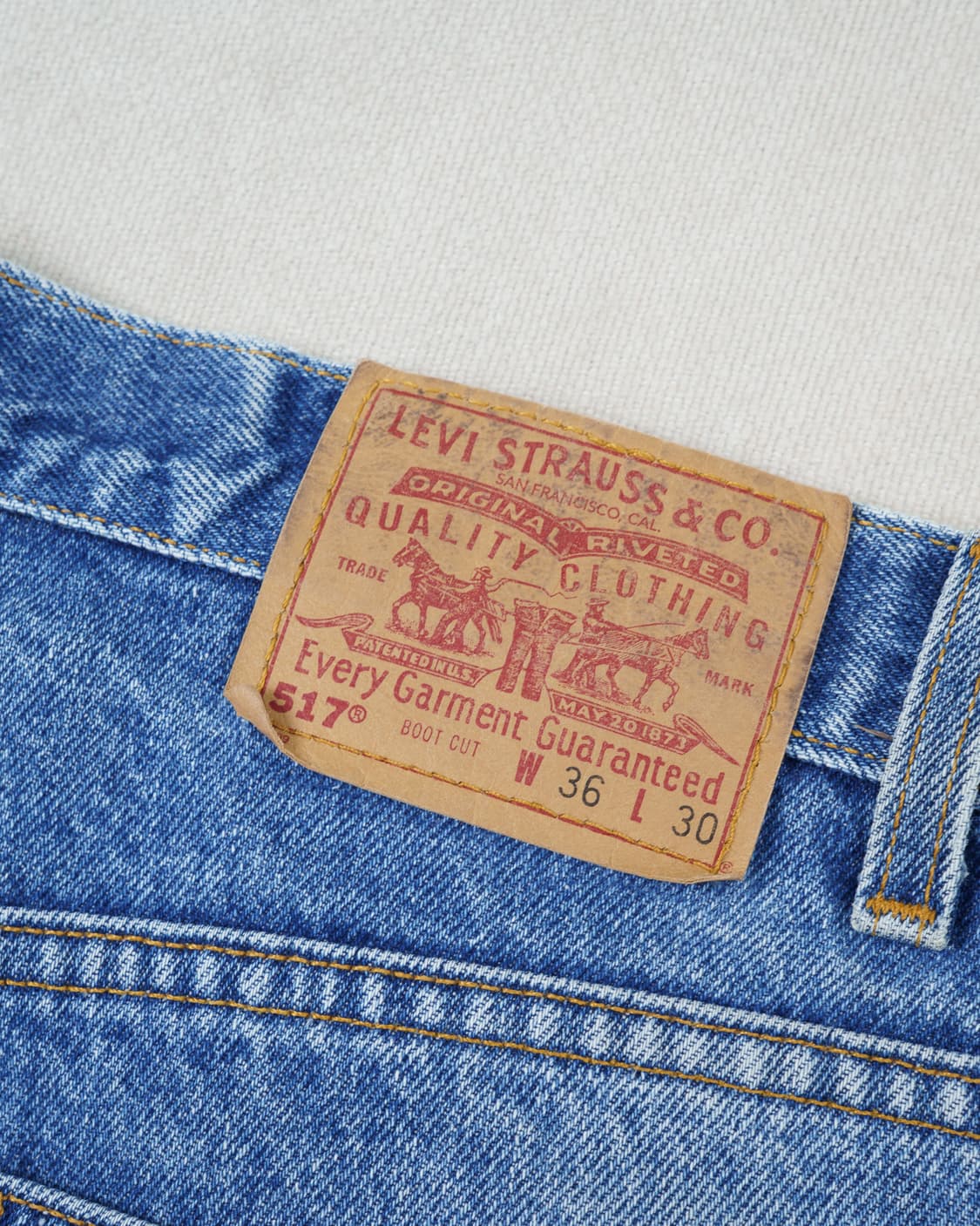 (허리 46) 90s 리바이스 517 부츠컷 데님 팬츠 상품이미지6