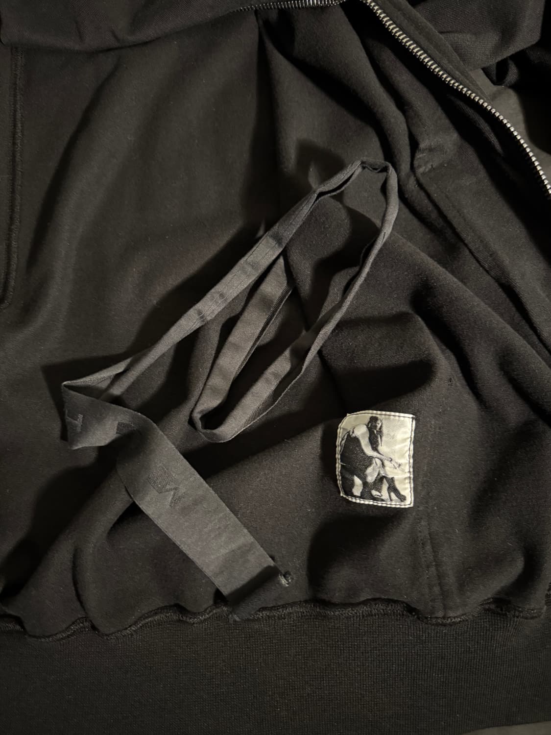 (S)릭오웬스 다크쉐도우 마운틴 사선 하이넥 후드집업 상품이미지8