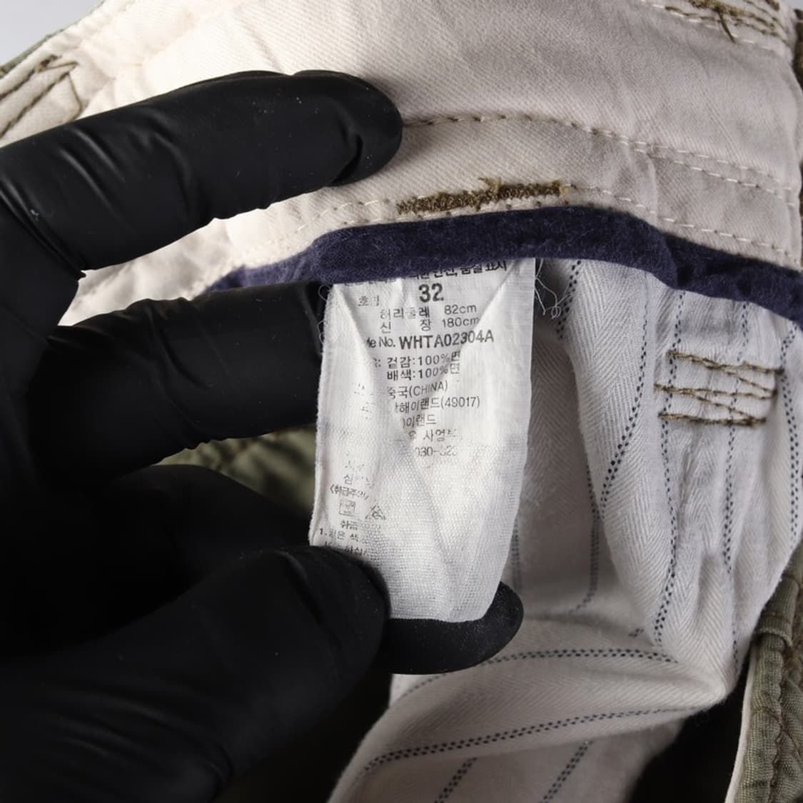 후아유 빈티지 카키 7부 카고 팬츠 32 상품이미지7