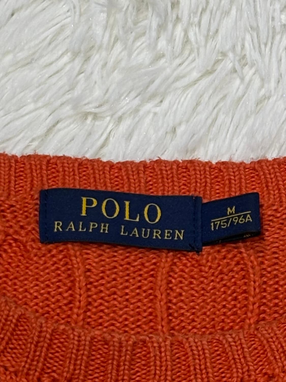 폴로랄프로렌 네이비포니 오렌지 케이블 니트 상품이미지6