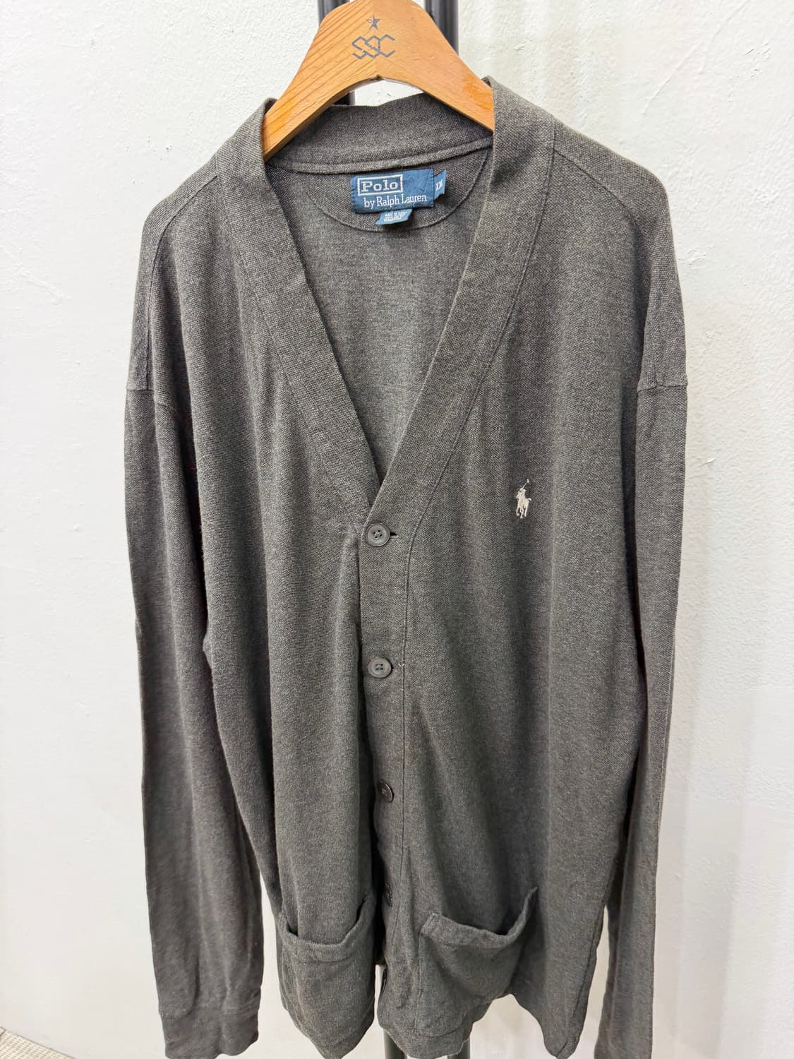 정품) 폴로랄프로렌 남성 그레이 가디건 XXL 상품이미지3