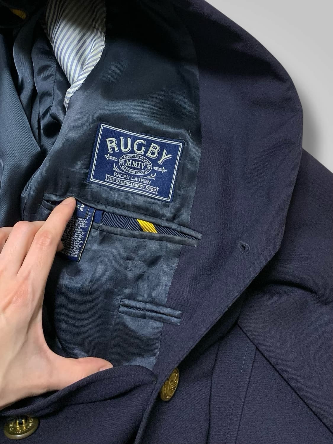 [105/42R]폴로 네이비 금장 블레이저 자켓 상품이미지5