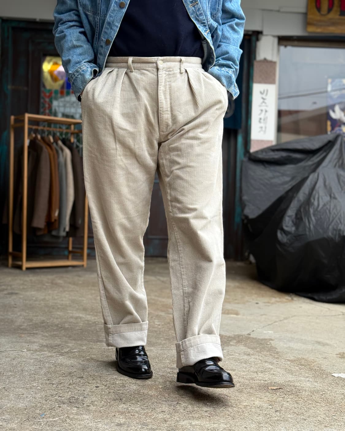 90‘s 폴로 랄프로렌 투턱 코듀로이 앤드류 팬츠 32 상품이미지10