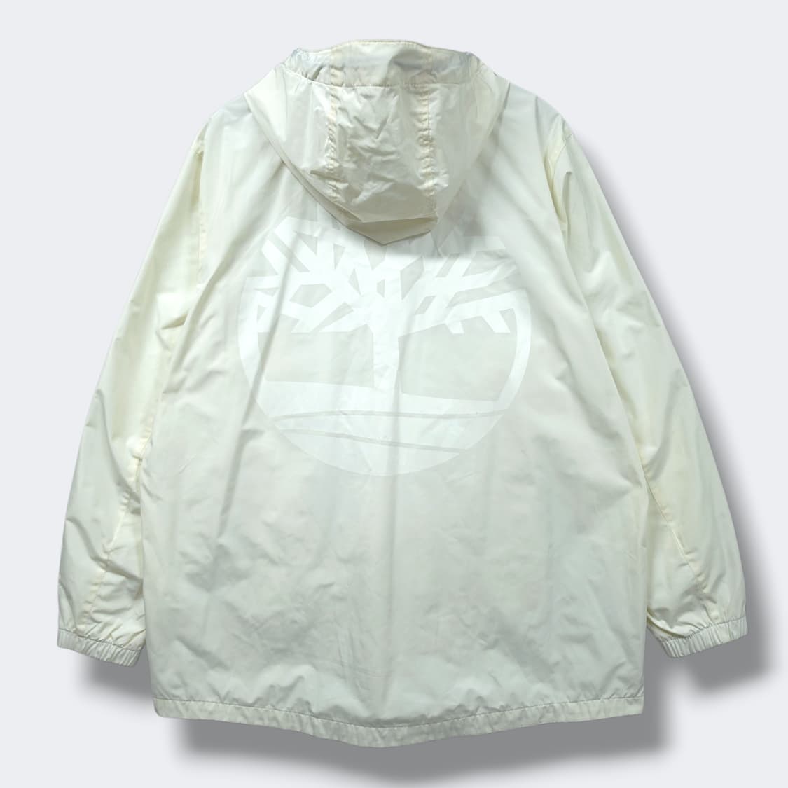 [XL] 팀버랜드 화이트/아이보리 빅로고 후드 오버핏 바람막이 상품이미지2
